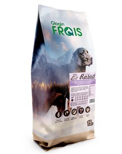 Сухой корм для собак с мясом кролика для средних и крупных пород с чувствительным пищеварением 15 кг Frais