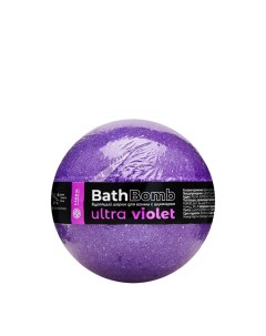 Шарик для ванны бурлящий с шиммером Ultra Violet 120 гр Fabrik cosmetology