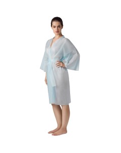 Халат кимоно с рукавами люкс голубой SMS 5 штук Чистовье
