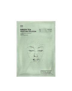 Маска сыворотка тканевая увлажняющая для лица с экстрактом зеленого чая 25 гр Steblanc