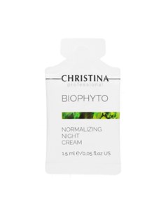 Крем нормализующий ночной в индивидуальном саше Normalizing Night Cream sachets kit Bio Phyto 1 5 мл Christina