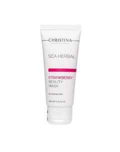 Маска красоты клубничная для нормальной кожи Sea Herbal Beauty Mask Strawberry 60 мл Christina