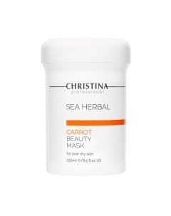 Маска красоты морковная для пересушенной кожи Sea Herbal Beauty Mask Carrot 250 мл Christina