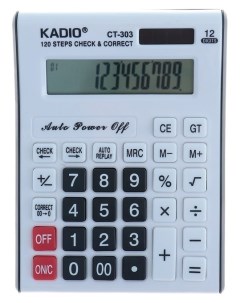 Калькулятор настольный 12 разрядный 303 двойное питание Кнр