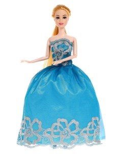Кукла модель шарнирная Лили в платье цвет голубой Nnb