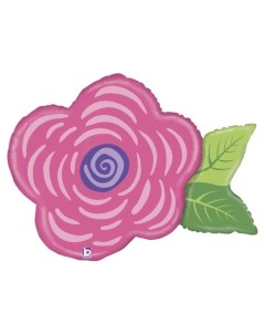 Шар фольгированный 37 Цветок розовый фигура Кнр