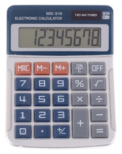 Калькулятор настольный 8 разрядный MS 316 двойное питание Кнр