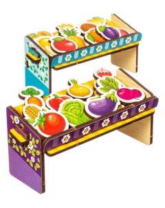 Игровой набор Супермаркет овощи и фрукты Woodlandtoys