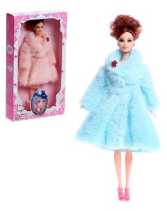 Кукла модель Инна в шубе цвет голубой Nnb