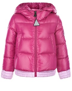Розовая пуховая куртка с капюшоном Moncler