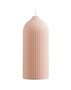 Свеча декоративная Edge 16 5см цвет бежево розовый Tkano
