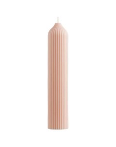 Свеча декоративная Edge 25 5см цвет бежево розовый Tkano