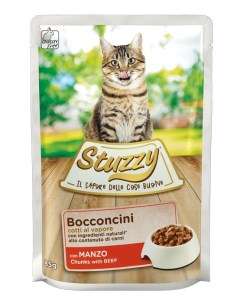 Влажный корм для кошек Cat с говядиной 0 085 кг Stuzzy