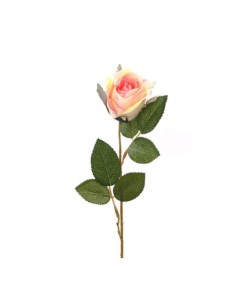 Цветок искусственный 270585 Роза 67 см зелёный розовый Ремеко