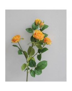 Цветок искусственный 0114 Роза кустовая жёлтый Myblumm