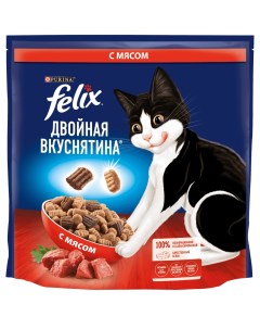 Корм для кошек Двойная вкуснятина с мясом сух 1 3кг Felix
