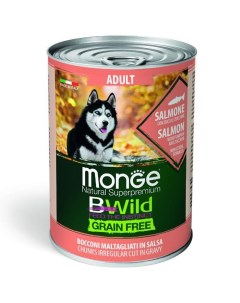 Корм для собак BWild Grain Free беззерновой лосось с тыквой и кабачками банка 400г Monge