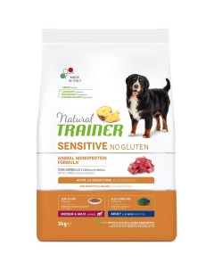Natural No Gluten Medium Maxi Adult корм для собак средних и крупныхпород с ягненком и рисом 3 кг Trainer