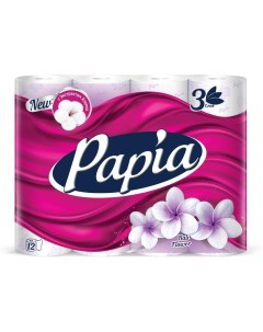 Туалетная бумага Цветы Бали 12 шт Papia