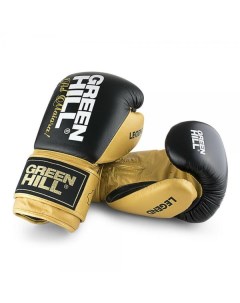 Боксерские перчатки legend Black Gold 10 OZ Green hill
