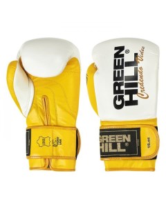 Боксерские перчатки ULTRA бело желтые 12oz Green hill