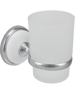 Подстаканник для ванной комнаты одинарный стекло хром белый B 82704 2546 146 Solinne