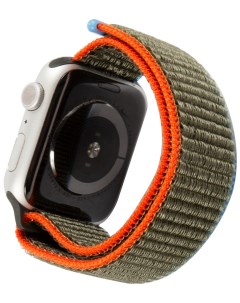 Ремешок нейлоновый для Apple watch 38 40 мм S3 S4 S5 SE S6 оливковый с сине красным краем Mobility