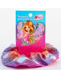 Резинка для волос блестящая розовая Winx