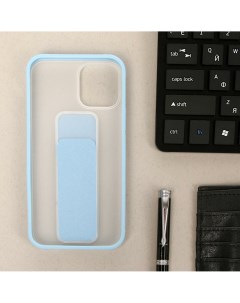 Чехол luazon для iphone 12 12 pro с ремешком подставкой пластиковый голубой Luazon home