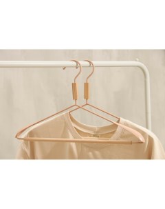 Вешалка для одежды с усиленными плечиками wood 42 22 3 2 см цвет розовый Savanna