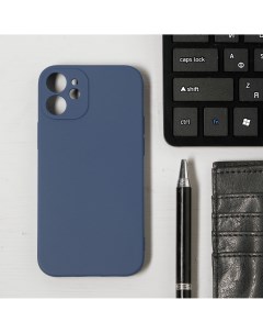 Чехол luazon для телефона iphone 12 mini soft touch силикон глубокий синий Luazon home