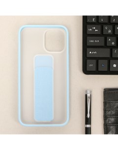 Чехол luazon для iphone 12 pro max с ремешком подставкой пластиковый голубой Luazon home