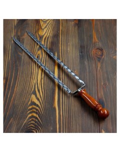 Двойной вилка шампур с деревянной ручкой 40 см Nnb
