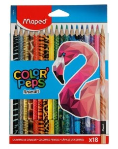 Карандаши 18цв Color peps декорированные в картонной коробке Maped