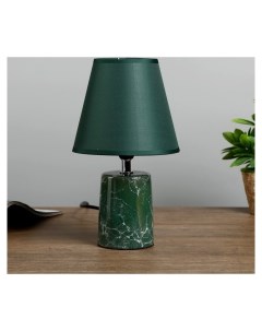 Лампа настольная Зеленый мрамор Е14 1х40вт зеленый 15х15х27 см Кнр