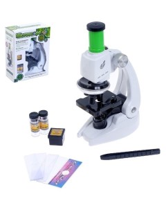 Микроскоп детский Юный исследователь с подсветкой и аксессуарами 9 предметов Nnb