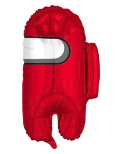 Шар фольгированный 26 Космонавтик фигура цвет красный Agura