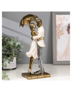 Сувенир полистоун романтика Влюблённые под зонтом беж 28х10 5х11 5 см Nnb