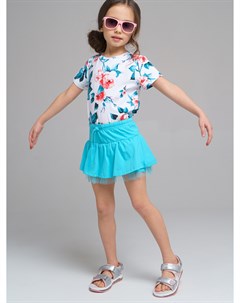 Комплект для девочки футболка юбка шорты Playtoday kids