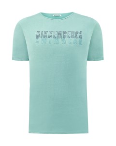 Хлопковая футболка из коллекции Beachwear с принтом Bikkembergs