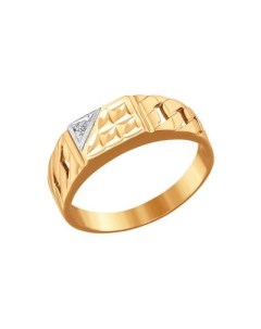 Золотое мужское кольцо Sokolov