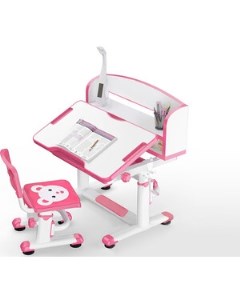 Комплект мебели столик стульчик BD 10 pink с лампой Mealux evo