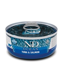 Влажный корм для кошек N D Ocean Tuna Salmon с тунцом и лососем 0 07 кг Farmina