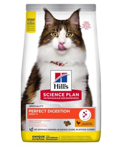 Сухой корм для кошек Science Plan Perfect Digestion с курицей и коричневым рисом 1 5 кг Hill`s