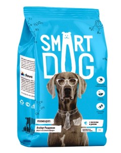 Сухой корм для собак с лососем и рисом 18 кг Smart dog