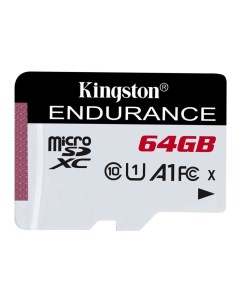 Карта памяти microSDXC 64Gb Class10 High Endurance Kingston