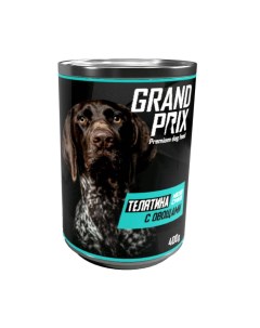 Корм для собак суфле телятина с овощами банка 400г Grand prix