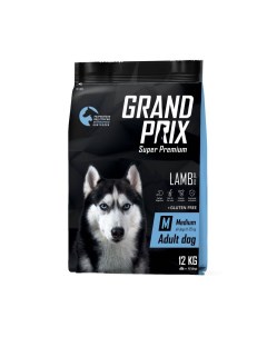 Корм для собак для средних пород ягненок сух 12кг Grand prix