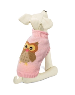 Свитер для собак Сова L, розовый, размер 35см Триол