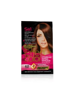 Стойкая крем краска для волос 5 в 1 4 0 Каштан 50мл Effect color